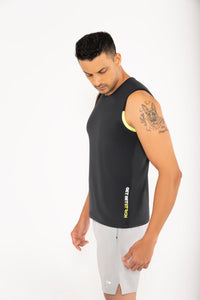 Men Lightweight Gym Tank Top Black - 4