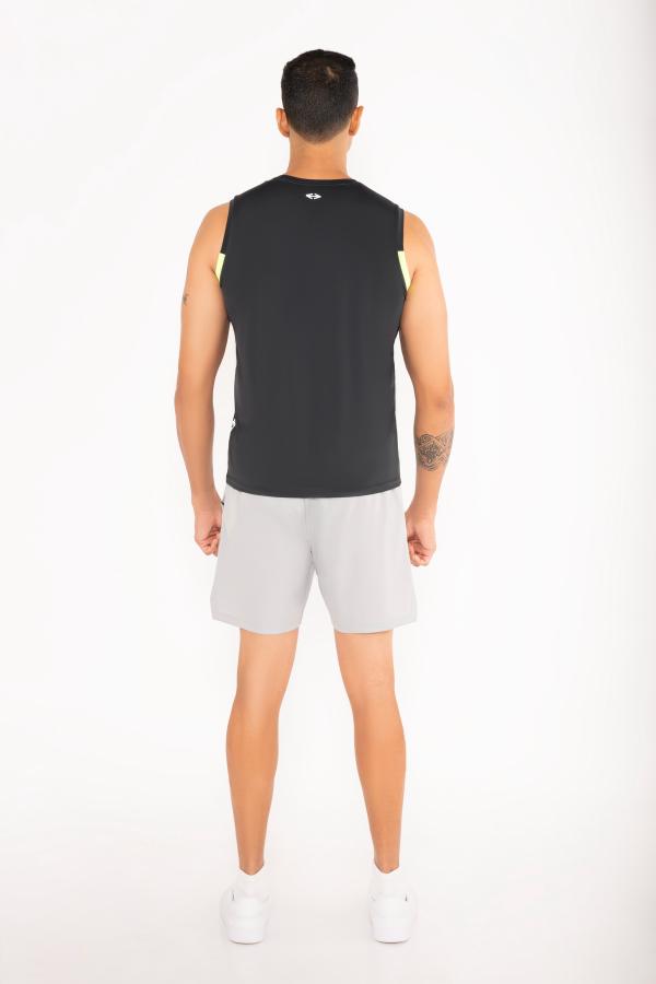 Men Lightweight Gym Tank Top Black - 5