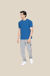 Men Raglan Sleeve T Shirt - Blue - 2