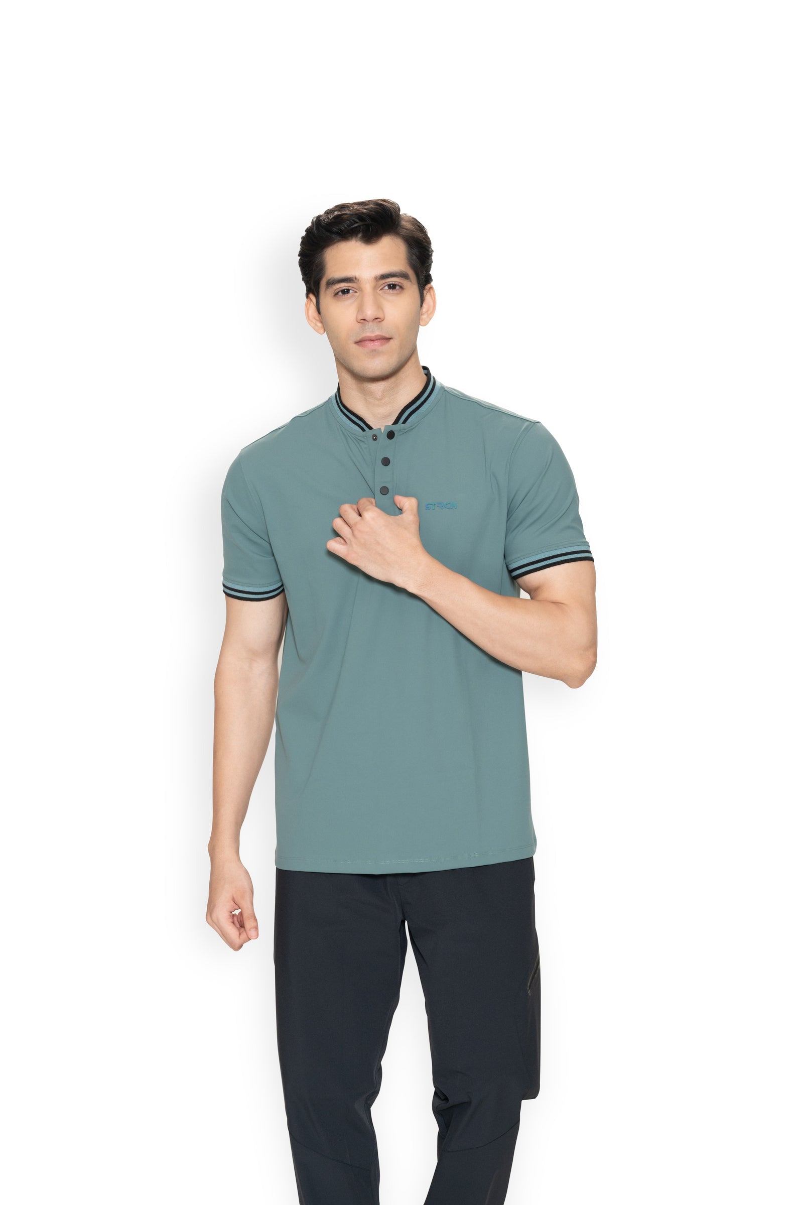 Men Slim Fit Polo - Pine - 3