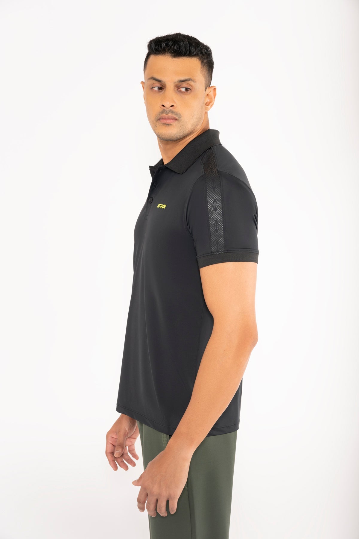 Men Active Polo Black - 3