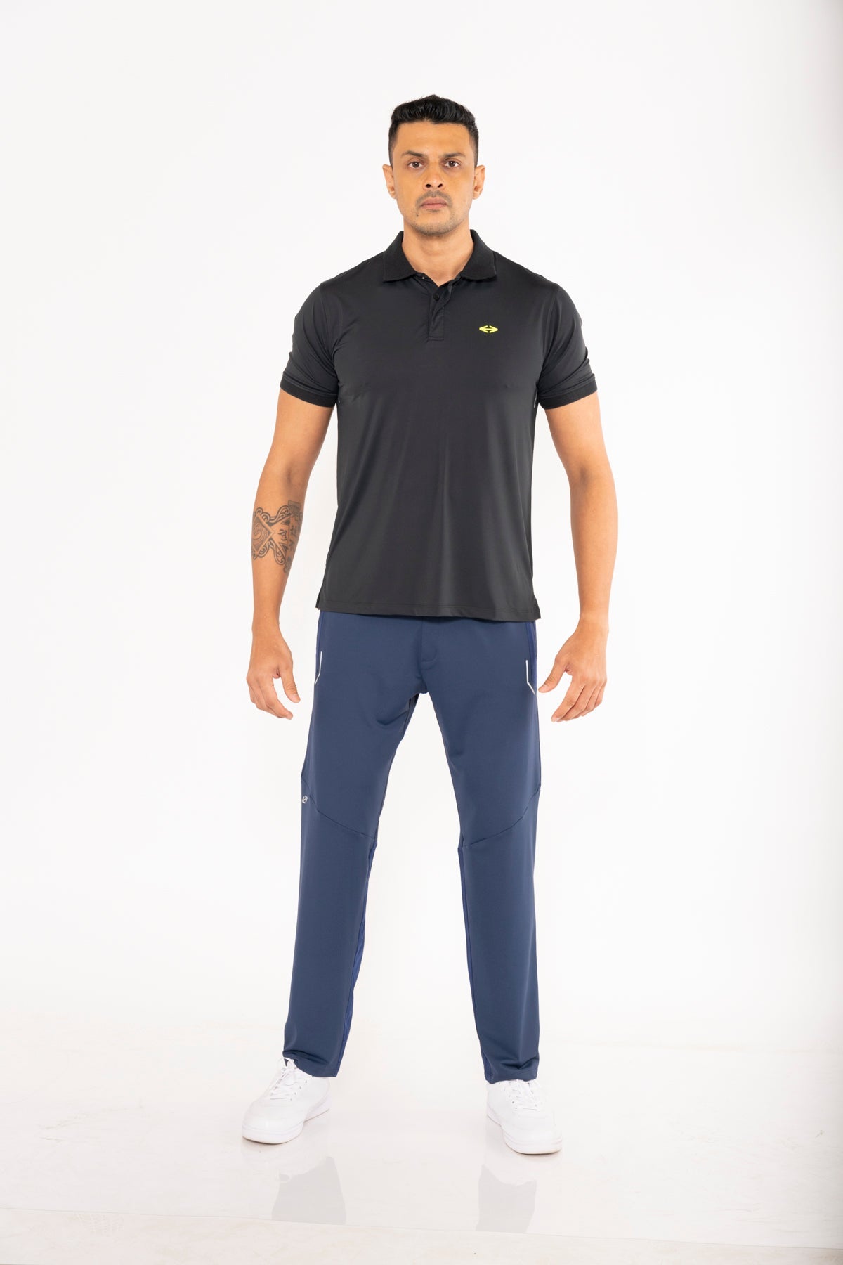 Men Running Track Pants Navy Blue - 1