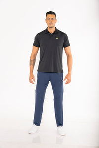 Men Running Track Pants Navy Blue - 1