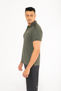 Men Active Polo Olive - 4