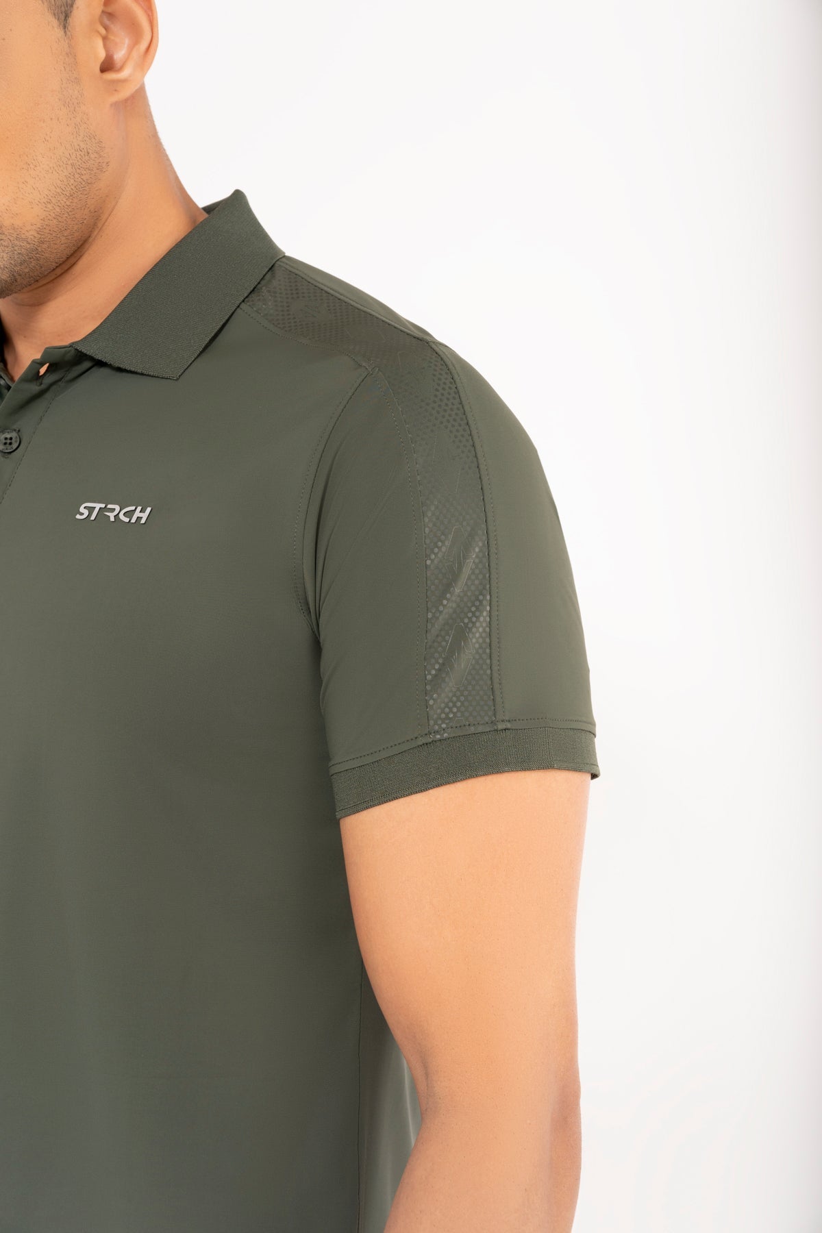 Men Active Polo Olive - 5