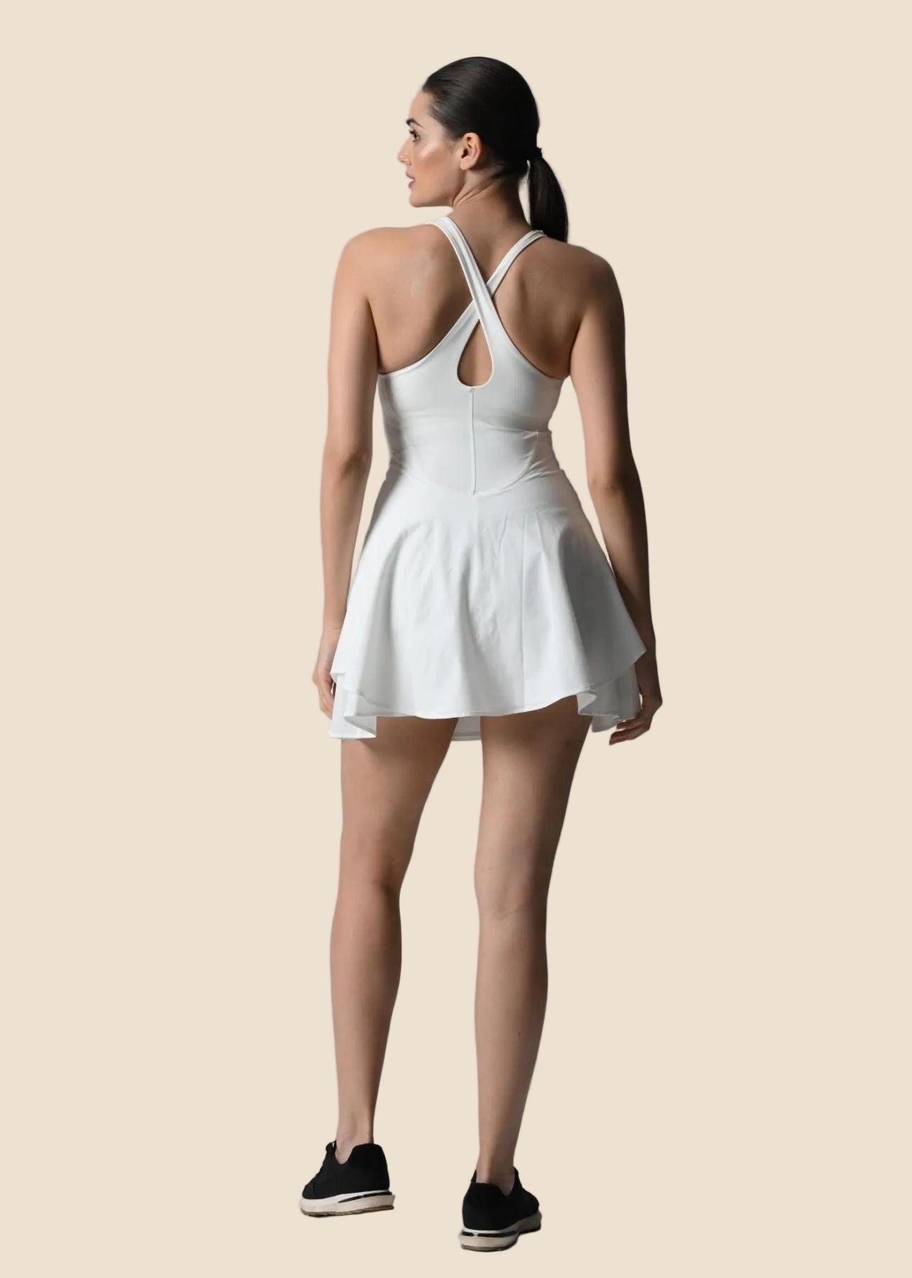 SrtchFlex Tennis Dress - White