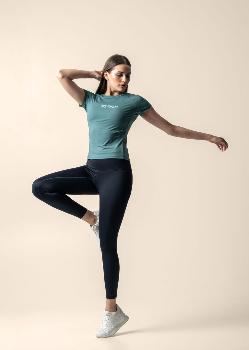 Women Running T Shirt - Pine