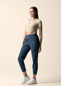 Women Workout Track Pants - Classic Blue - 2