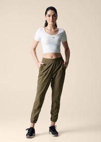 Women Workout Track Pants - Olive - 2