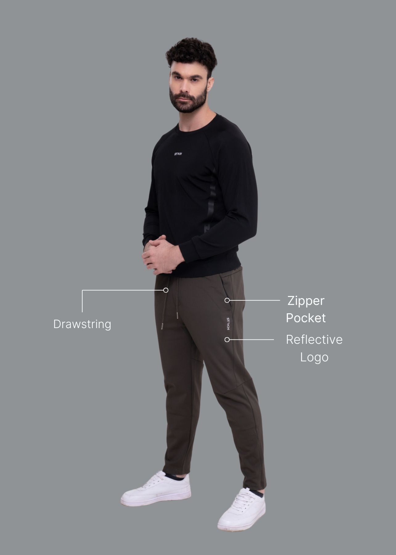 Men Warm Track Pants Green - 2