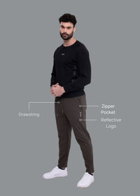 Men Warm Track Pants Green - 2