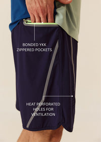 Men Breathable Active Shorts - Midnight Blue - 3