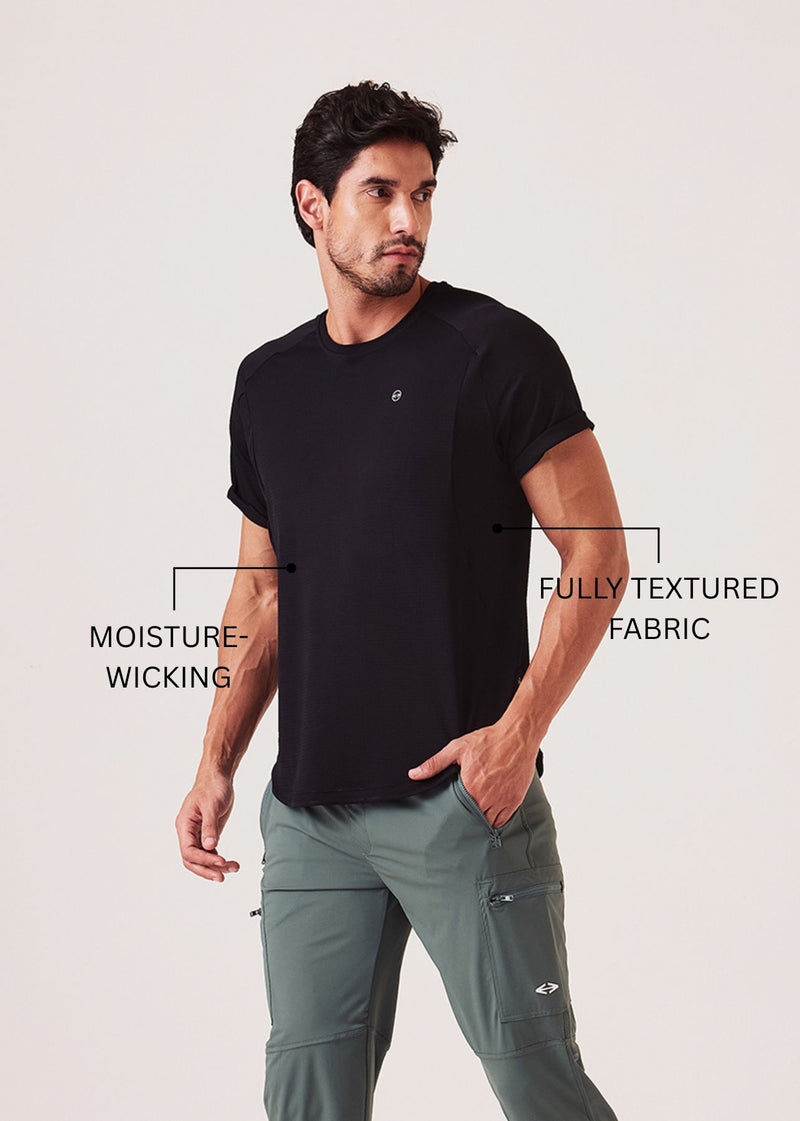 Men Performance Fit T-Shirt - Jet Black