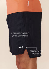 Men Quick Dry Workout Shorts - Black - 3
