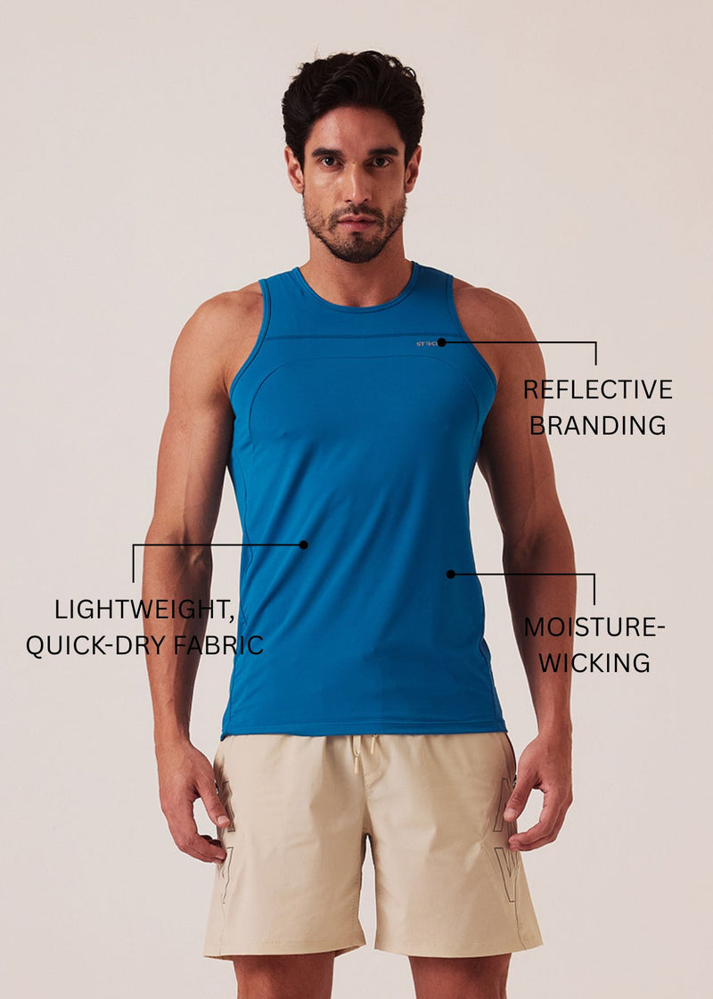 Muscle Gym Tank - Teal