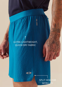 Men Quick Dry Workout Shorts - Marine Teal - 2