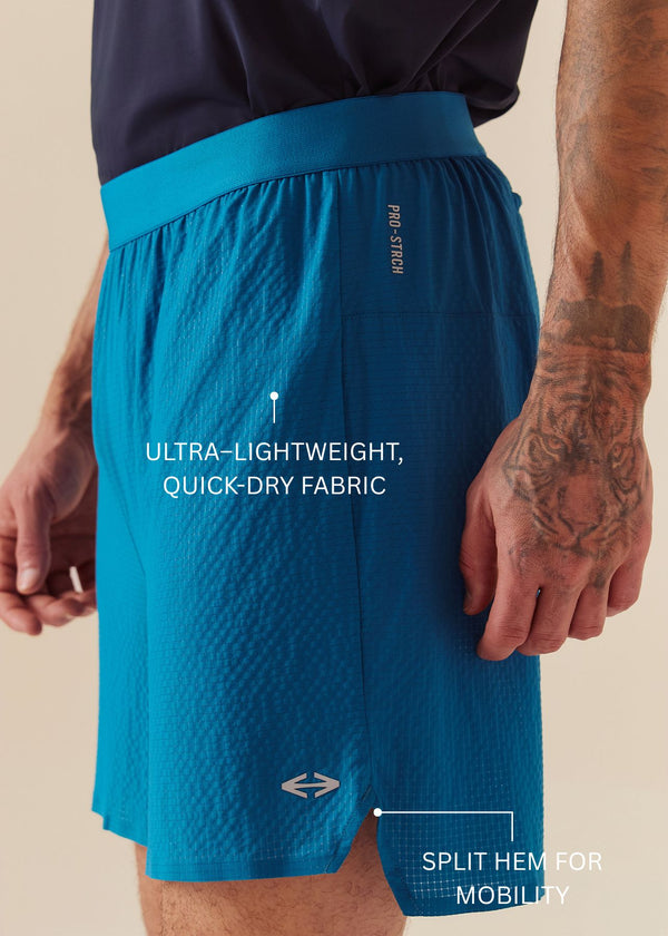 Men Quick Dry Workout Shorts - Marine Teal - 2