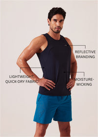 Men Gym Tank Top - Jet Black - 3
