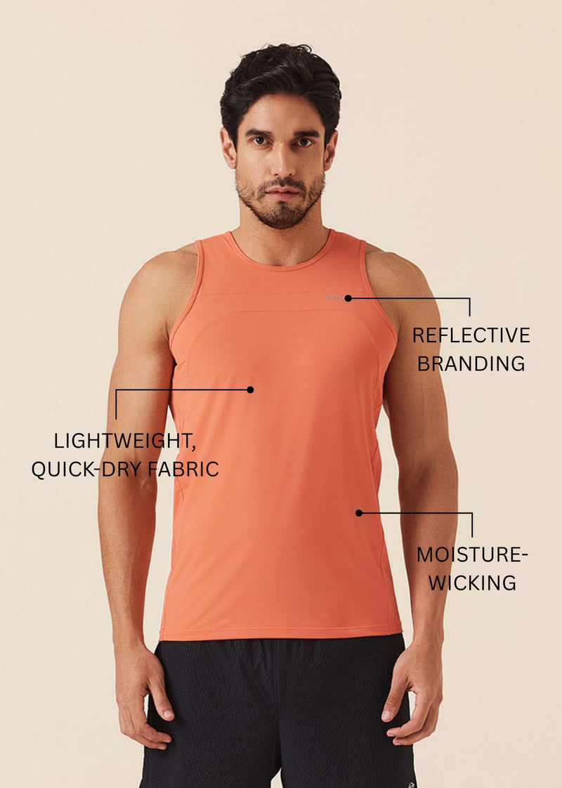 Muscle Gym Tank - Coral