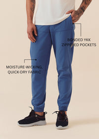 Men Utility Training Joggers - Cobalt Blue - 3