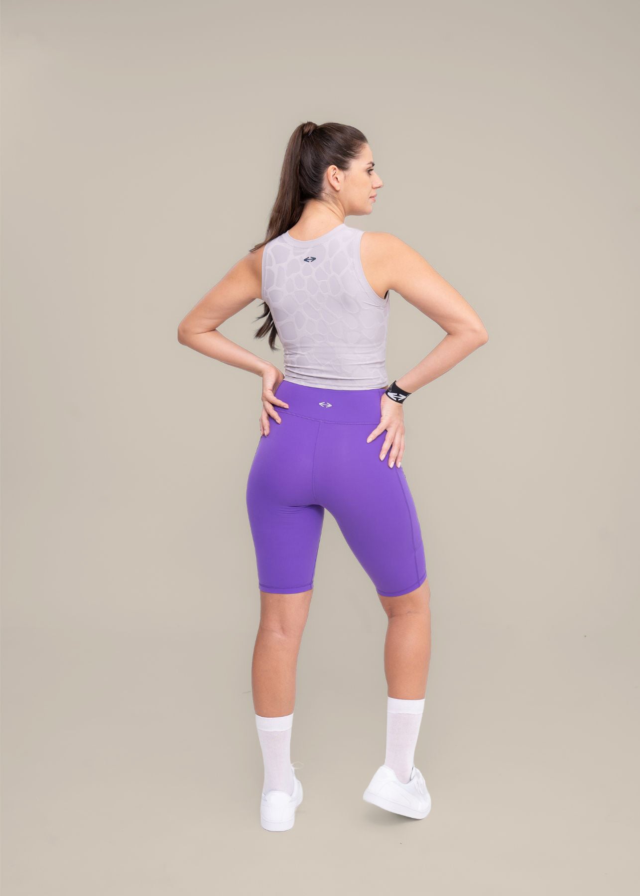 Embossed padded Tank top - Grey