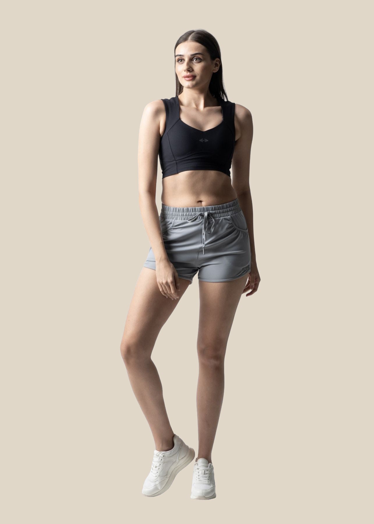 StrchFlex Fitted Shorts - Ice Grey