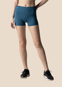 Women Cycling Shorts - Deep Teal Blue - 1