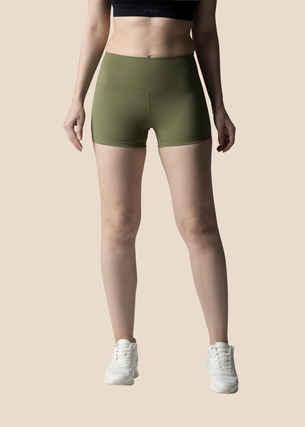 Women Cycling Shorts - Olive - 1