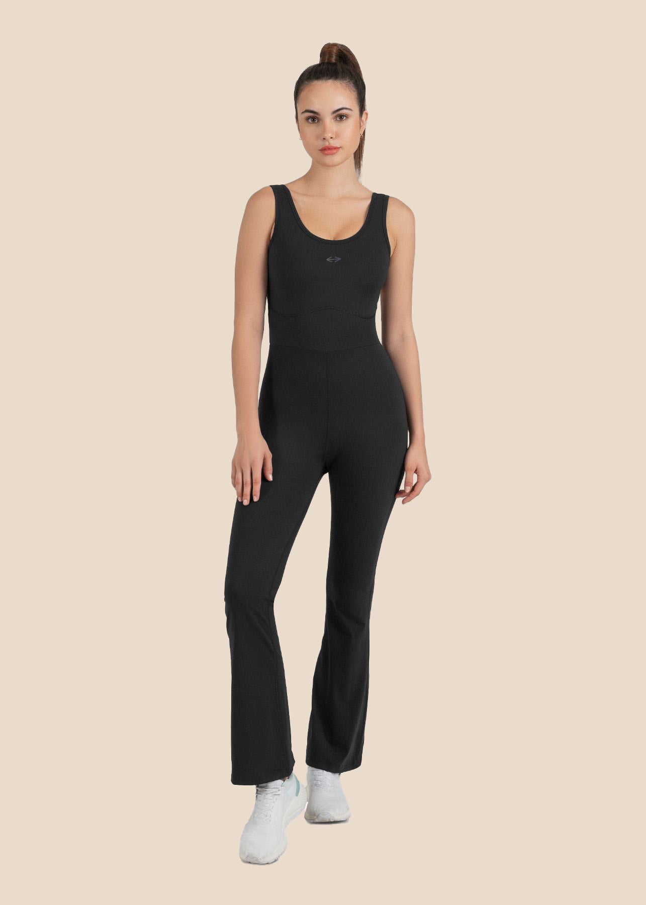 Women Cross Back Jumpsuit - Black