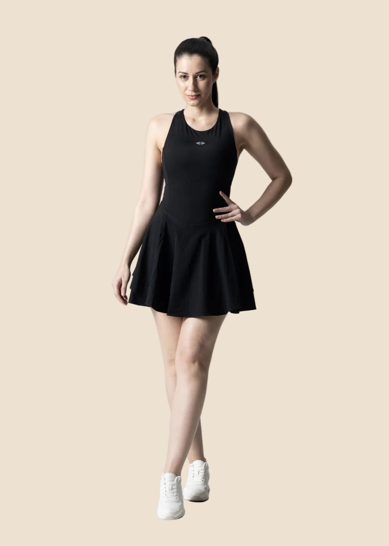 SrtchFlex Tennis Dress - Black