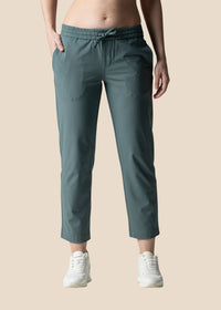 Women Gym Straight Pants - Sage Green - 1