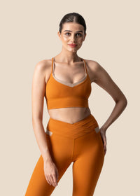 Women High Support Sports Bra - Caramel - 1