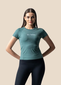 Women Running T Shirt - Pine - 1