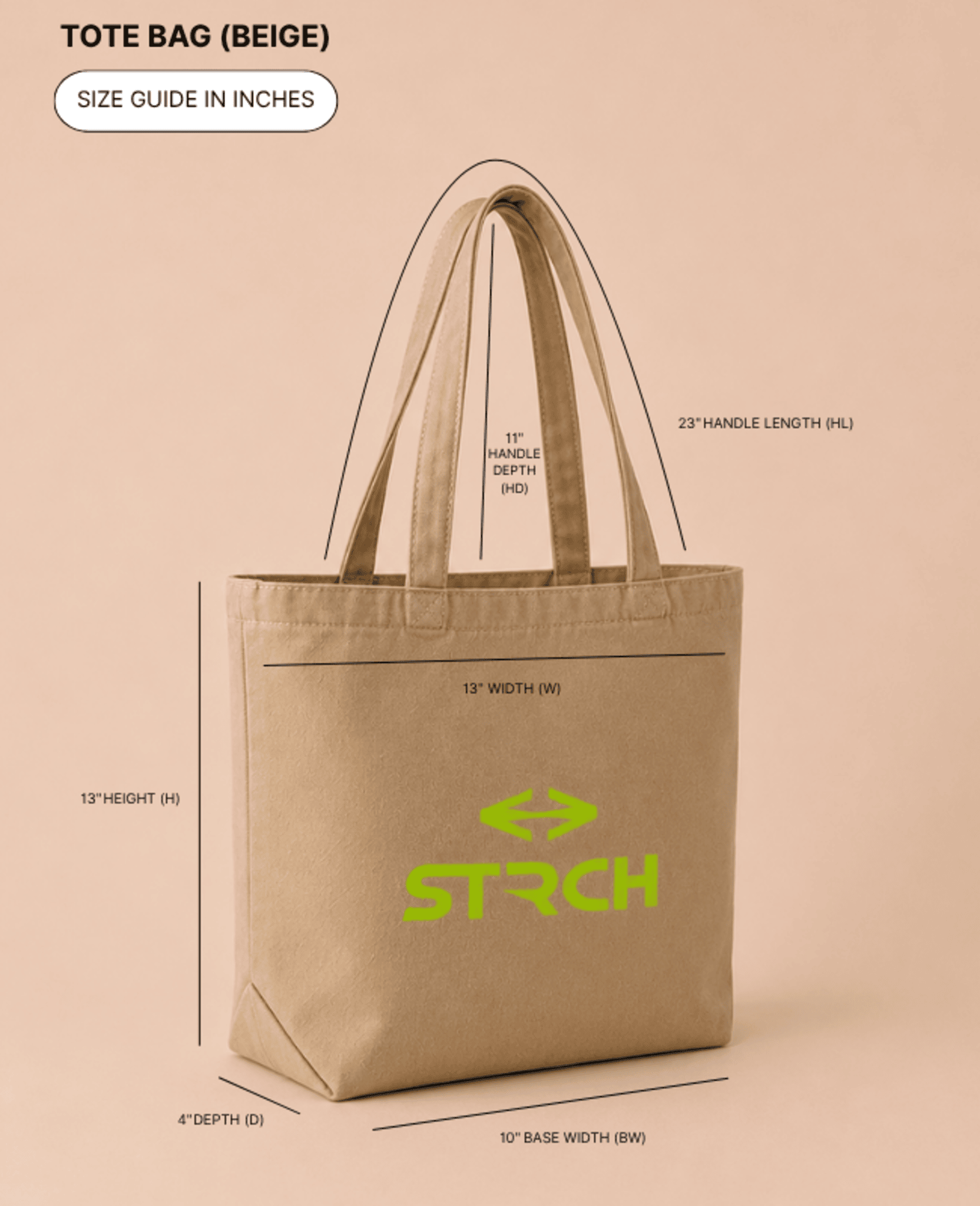 STRCH Momentum Tote Bag - Khaki