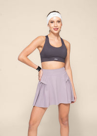 Women Pleated Skirt - Purple - 4