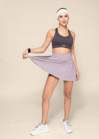 Women Pleated Skirt - Purple - 5