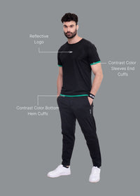 Men Performance Round Neck Tee Black - 2
