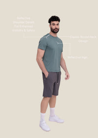 Men Running T Shirt - Hunter Green - 3