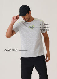Superman Print Tshirt - Regular Fit - Foggy Dew