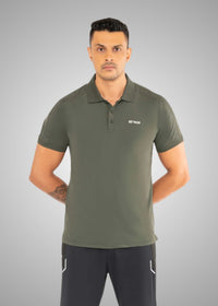 Men Active Polo Olive - 1