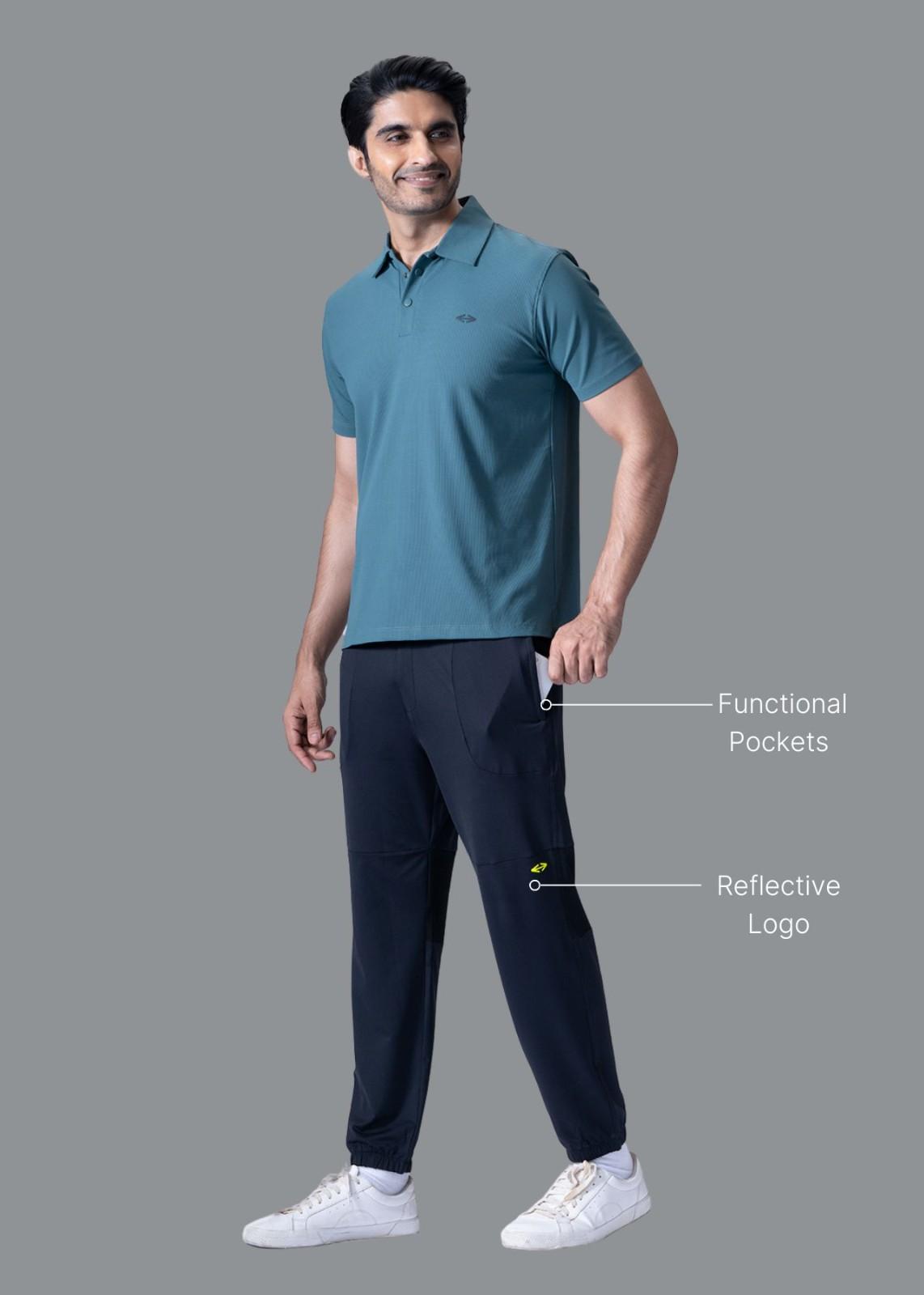 Men Air Light Track Pants Navy Blue - 1