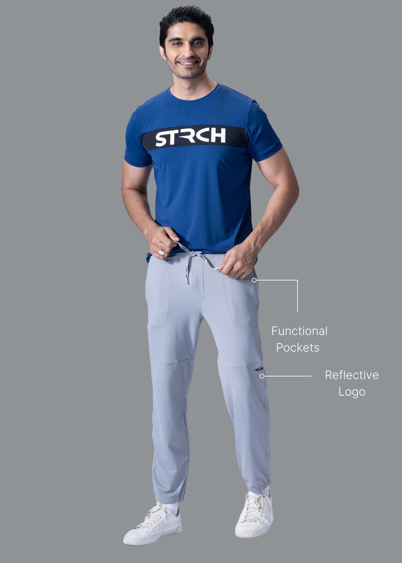 Men Air Light Track Pants Grey - 2