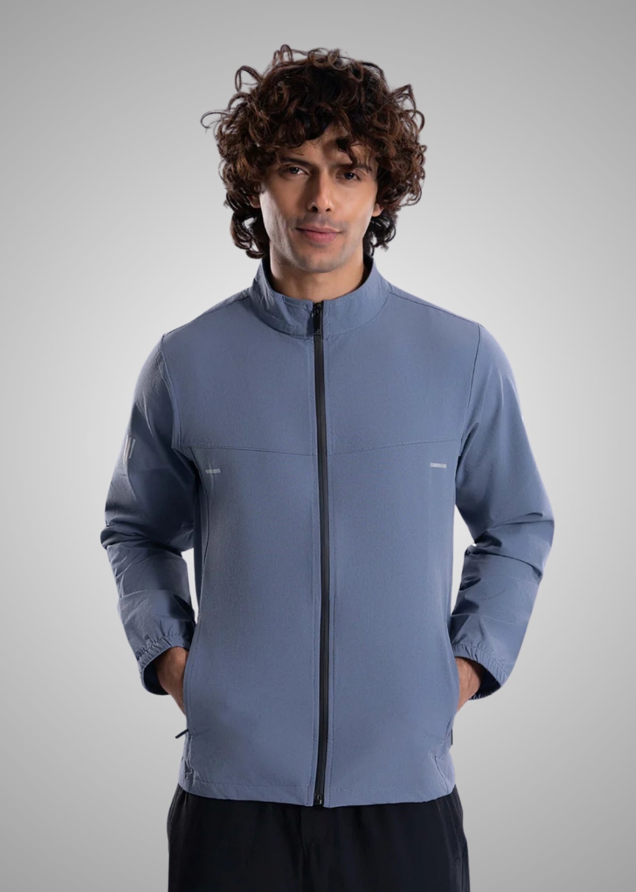 Men All Weather Training Jacket Slate Blue - 1