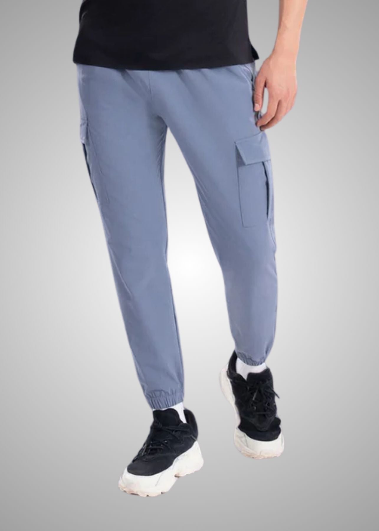 Men Utility Cargo Fit Pants Slate Blue - 1