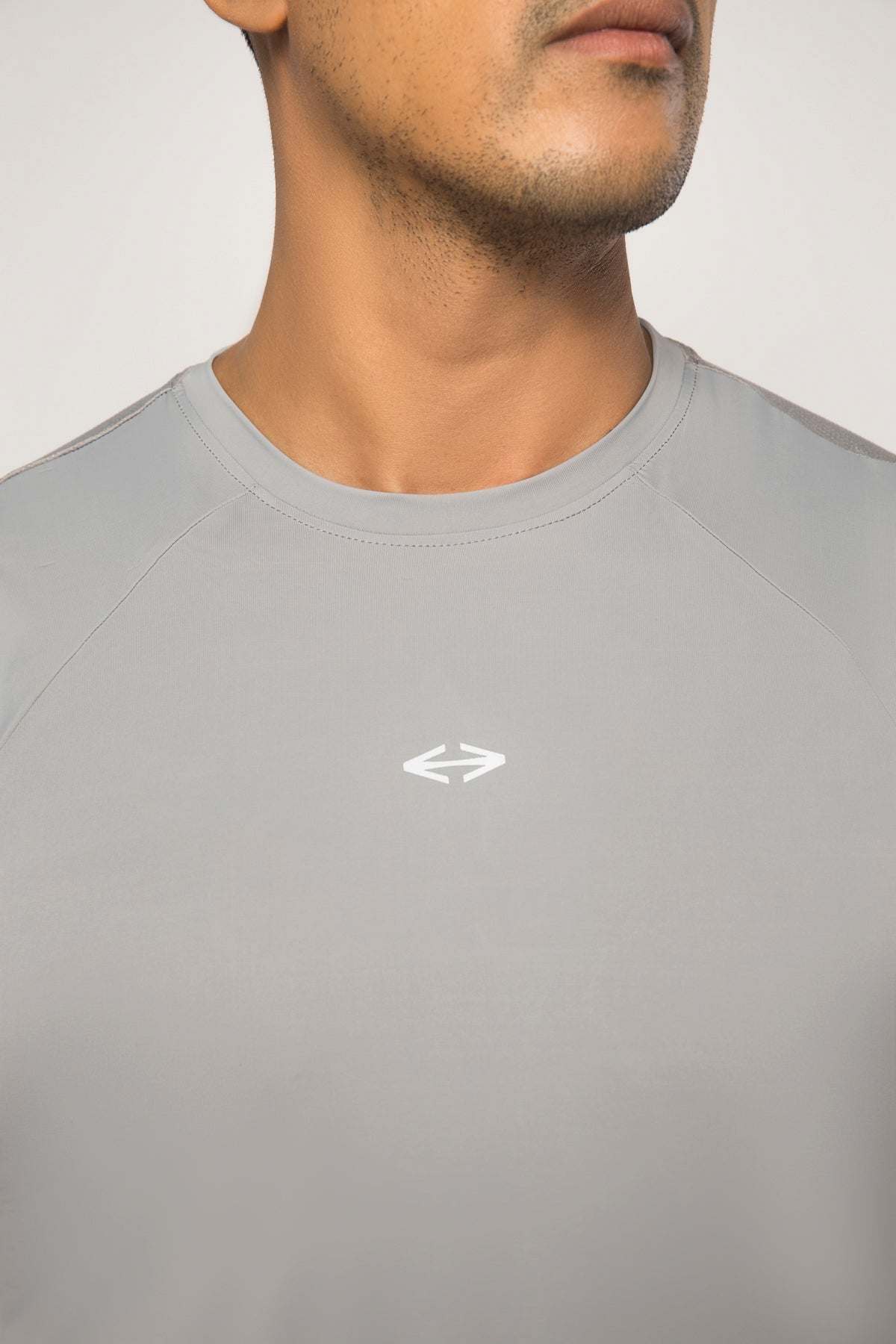 Men 4 Way Stretch Training Tee Grey - 1