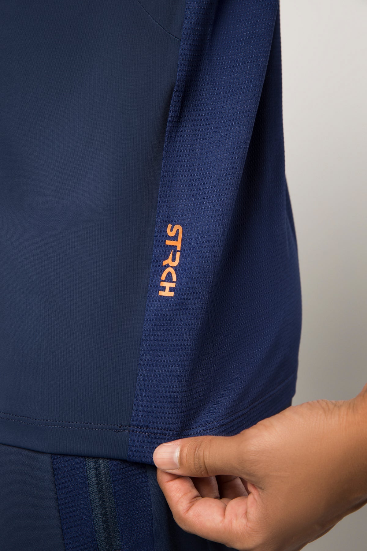 Men 4 Way Stretch Training Tee Navy Blue - 5