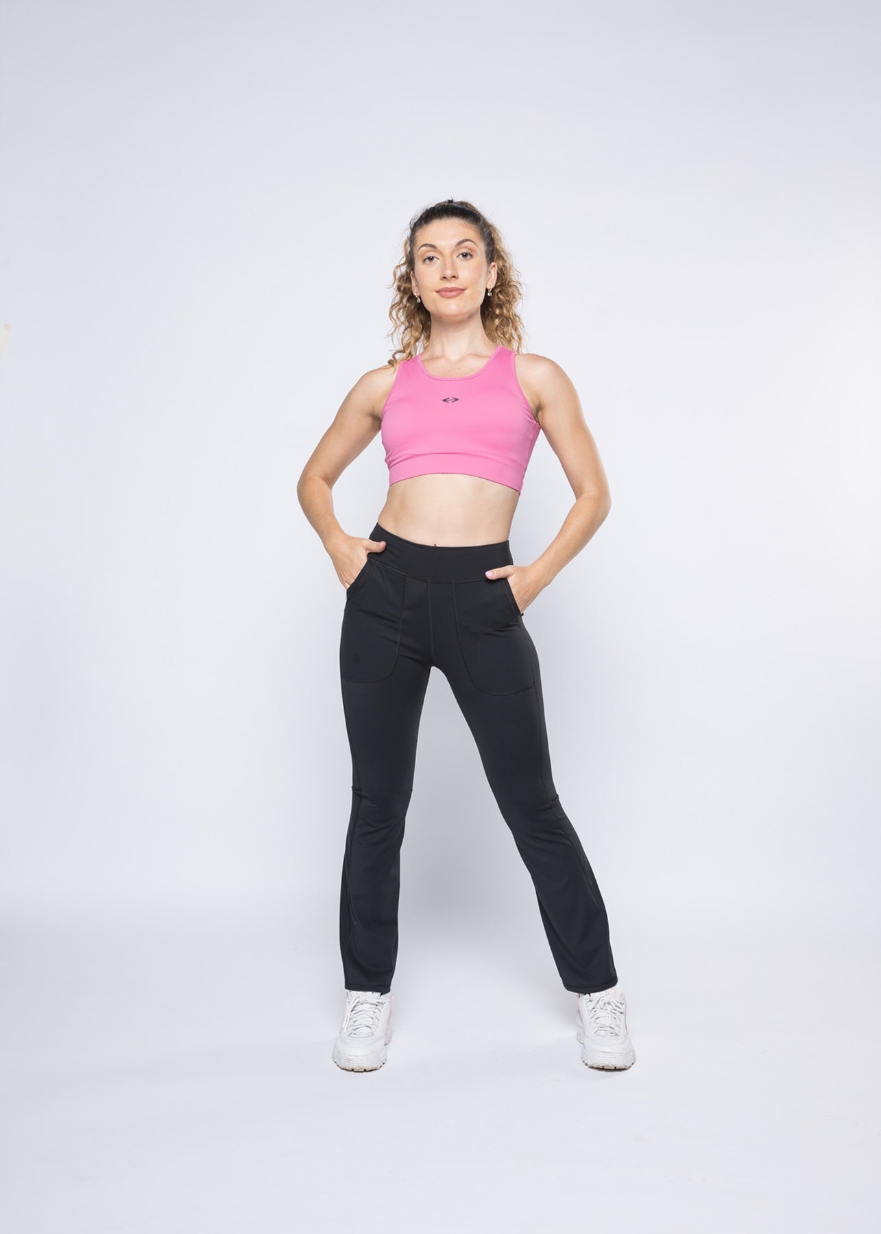 Women Gym Flare Pants - Black - 1