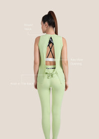 Strch Flex Tie-Back Tank - Green - 3
