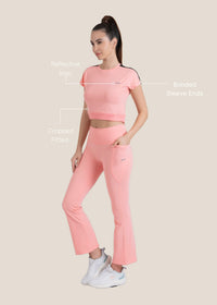 Gym core Cropped Tee - Peach - 3