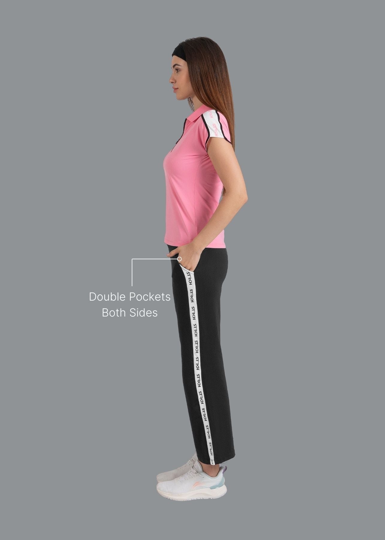 Women Dual Pocket Track Pants Black - 4